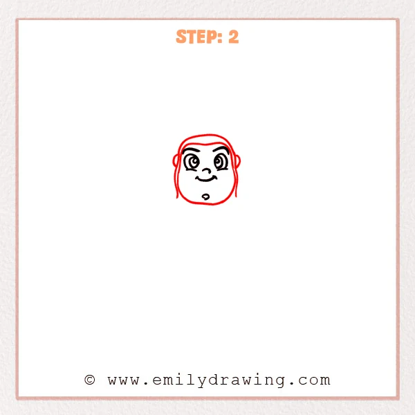 how to draw a buzz lightyear - Step 2